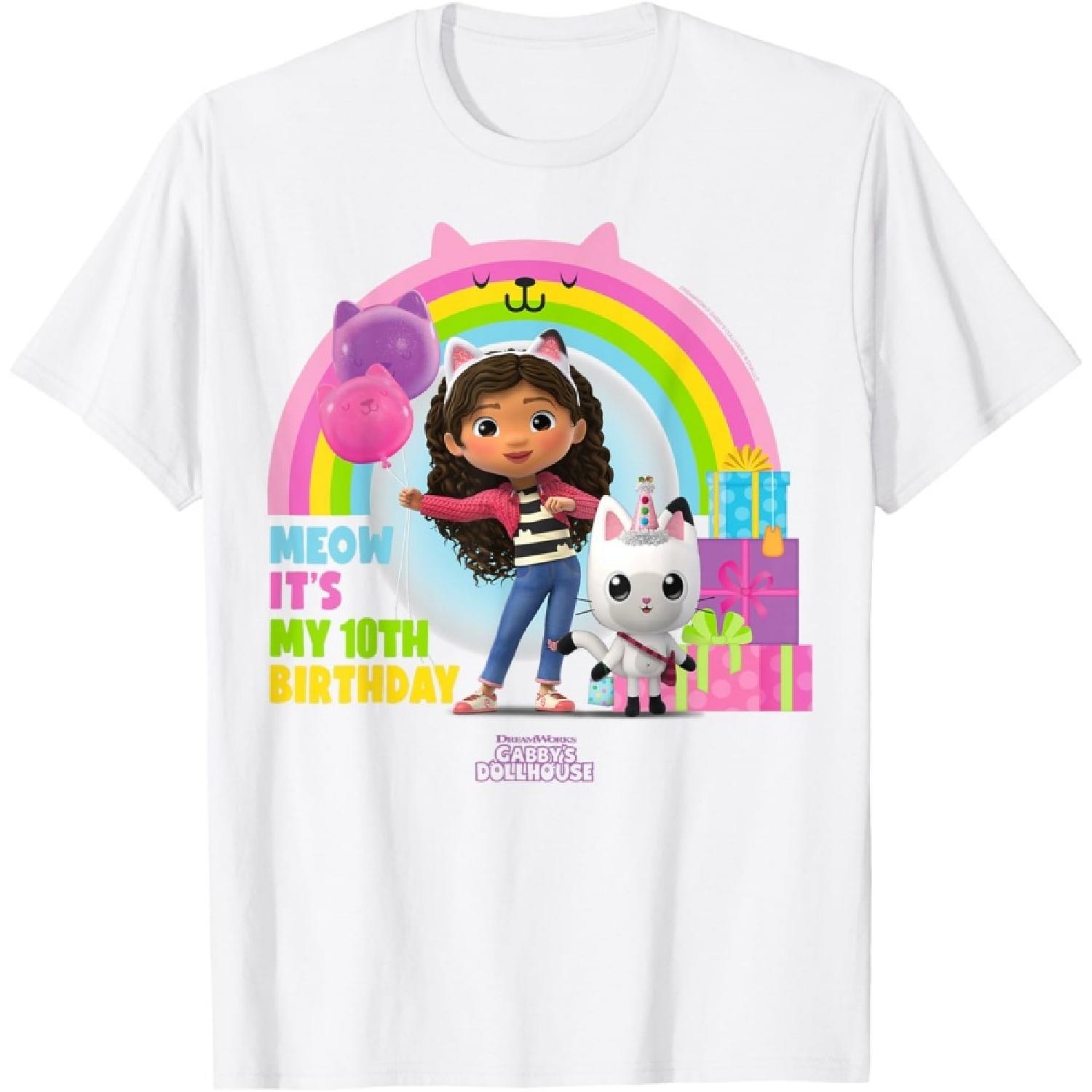 DreamWorks Gabby s Dollhouse 10th Birthday T-Shirt XXXXXL белый