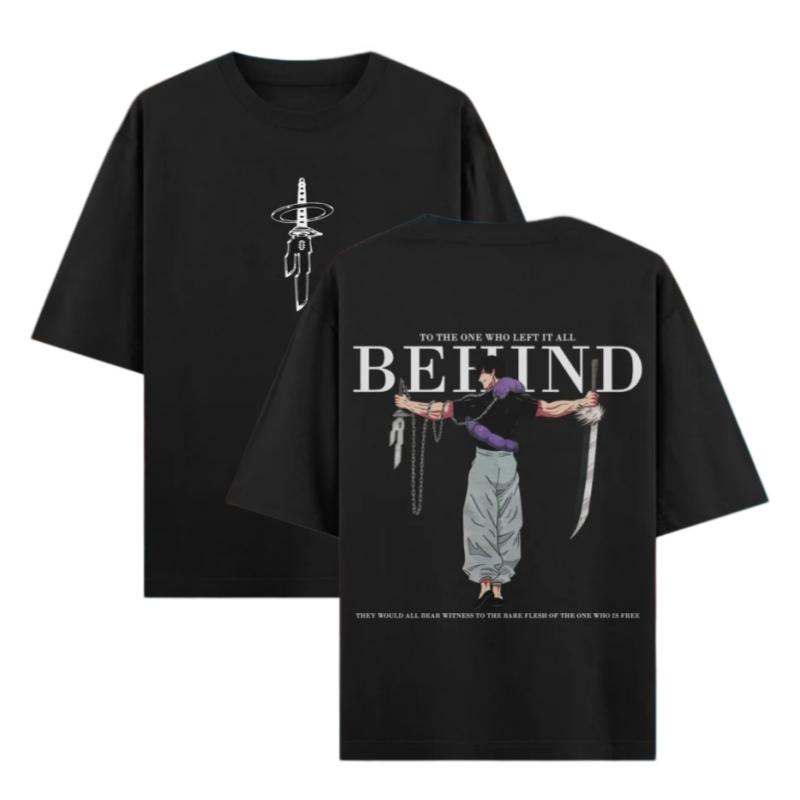 

Jujutsu Kaisen Toji Fushiguro Left It All Behind Doublesided Print TShirt Anime Cotton Tee for Men Kids Streetwear Top S