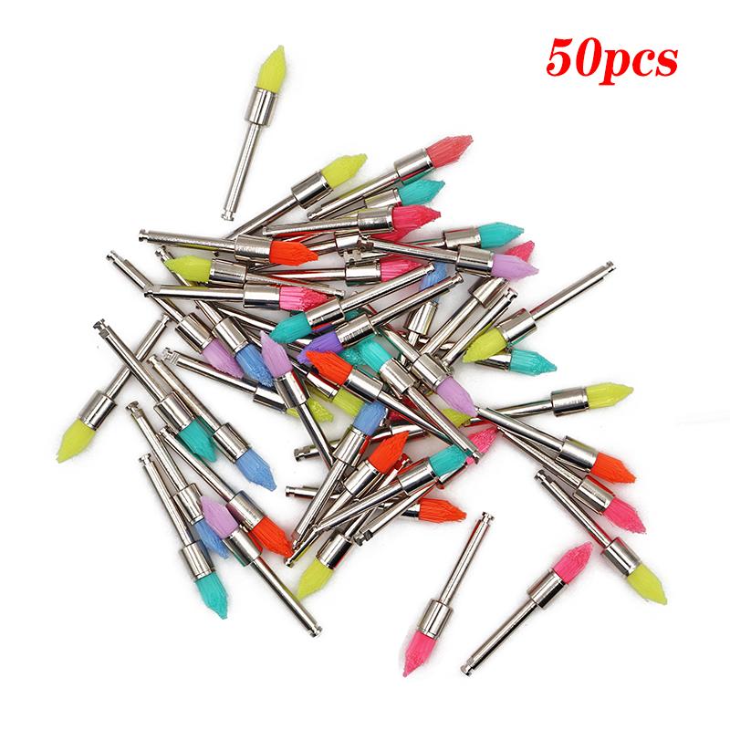 50ks Zubní lešticí kartáček Lešticí hlava Leštěný kalíšek Pro zubaře Bělení Čištění Péče Nástroj na zuby