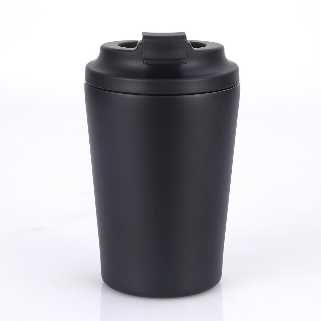 12Oz Milk Cup With Scale 304 Stainless Steel Double Layer Vacuum Thermos Cup Portable Mini Coffee Cup