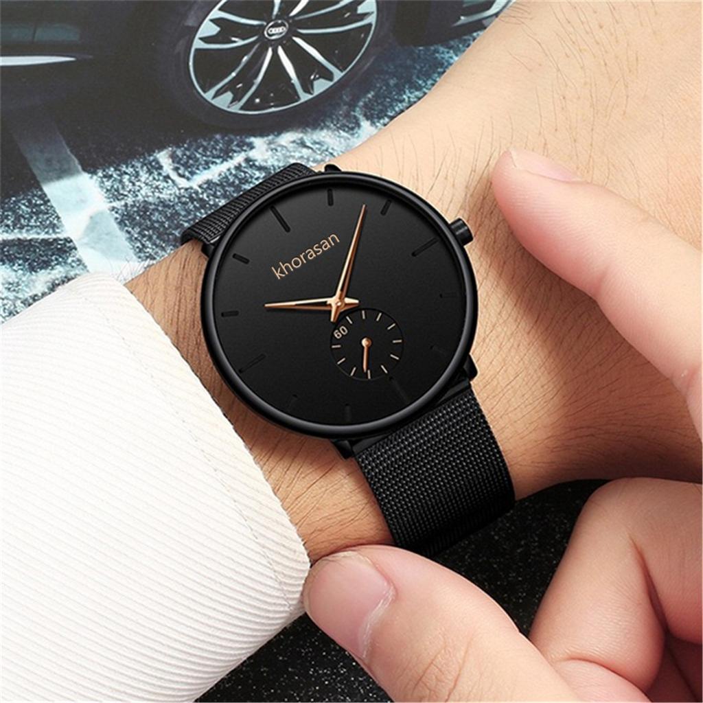 Buy BS Sleek Minimalist Fashion With Mesh Band Dial Mens Quartz Watch ...
