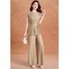 Ke Bei Er Elegant Pleated Acetate Two-Piece Suit