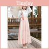 Set di Abbigliamento Hanfu con Ricamo Floreale e Tessuto in Poliestere per Donna