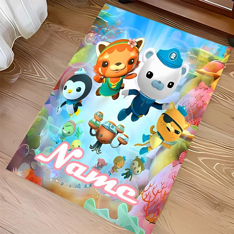 Custom Personalization Octonauts Print Area Rug - Soft, Washable Non-Slip Indoor Mat,Living Room,Home&Office Decorative Rug