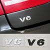 3D ABS Car Letters Logo V6 V8 Badge Sticker Rear Trunk Emblem For Volkswagen VW Phaeton Golf Mk3 Mk4 Mk5 Tiguan Atlas CC Arteon