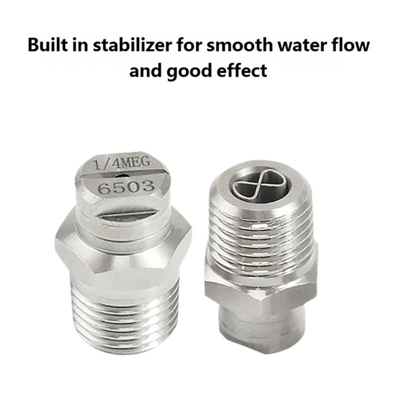 Steel Fan Shaped High Pressure Nozzle with Stabilizer High Performances Jet for Efficient Cleaning & Washing
