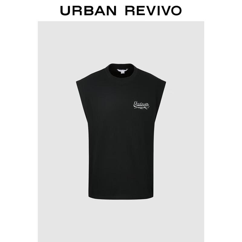 UR Men's Distressed Graphic Cotton Round Neck Vest