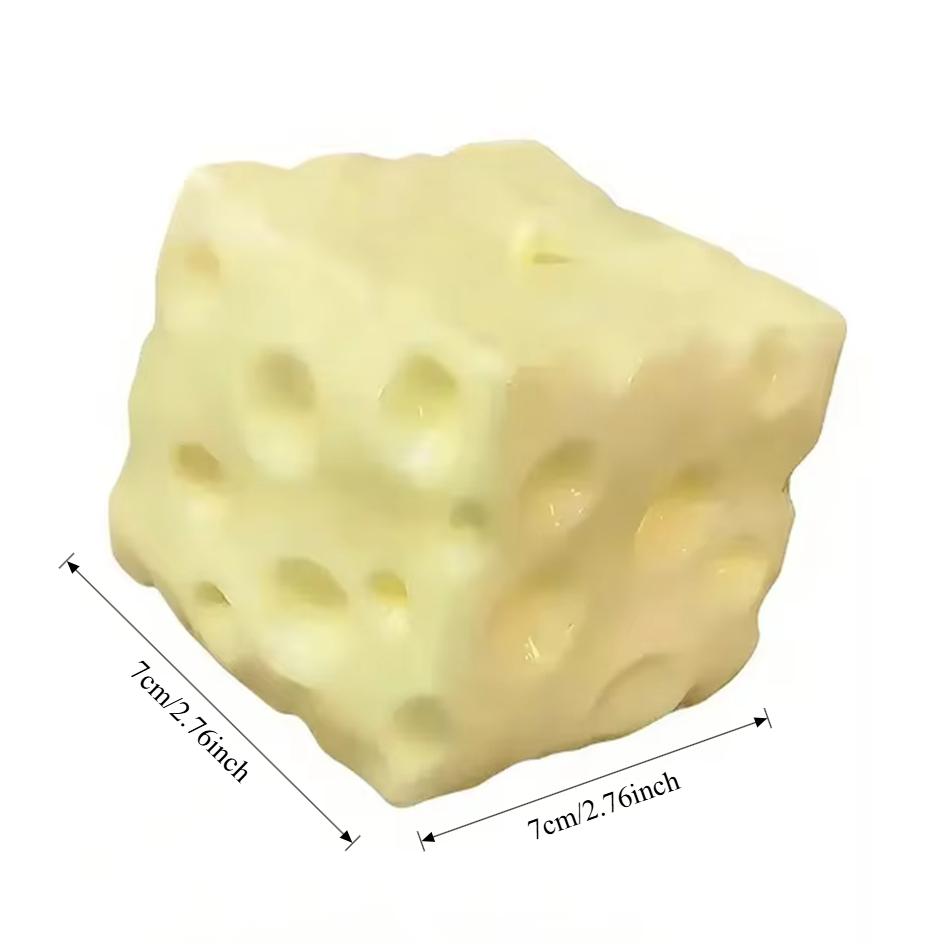 Jumbo Cheese Cube Stress Ball Big Cheese Shapeable Squeeze Ball Non-Bounce Fidget Toy Sensory Anti-Stress Festival Gift