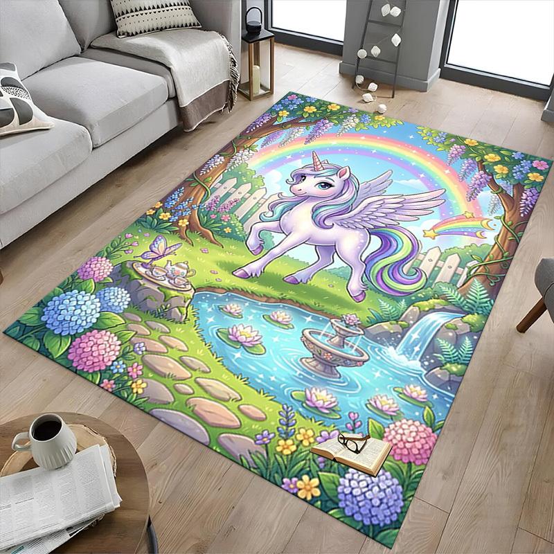 1PC Unicorn Fantasy Extra Large Non-Slip Floor carpet, Office, family, bedroom, Studio - Large Area RugJ0363