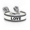 Handmade European Style Embroidered Love Bracelet with Tassels for Girls