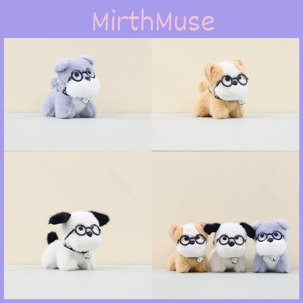 Lovable Cartoon Dog Plush Toy Keychain With Glasses Ideal For Collectors And Gift Giving