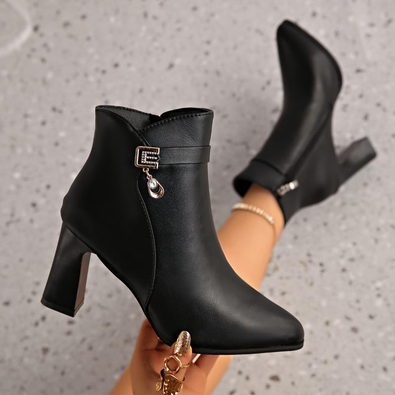 Fashion Fashion High Heel Short Boots 2025 New Non-Slip Cotton Shoes Cotton Boots