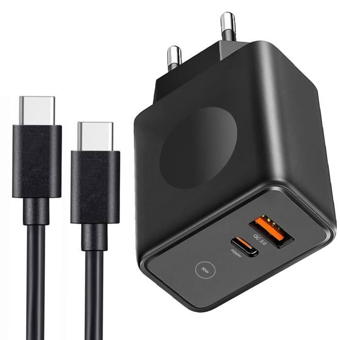 Chargeur 30W - E.F.Connection - PD 20W + QC 3.0 - Câble USB-C - Compatible Redmi 14C/13C/Note 13/Note 14 4G/5G