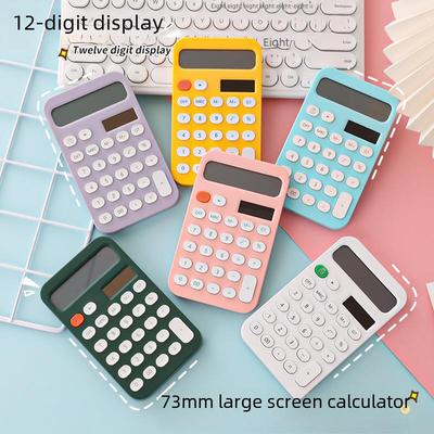Calculator compact cu 12 cifre, portabil și vibrant, ideal pentru studenți și la birou