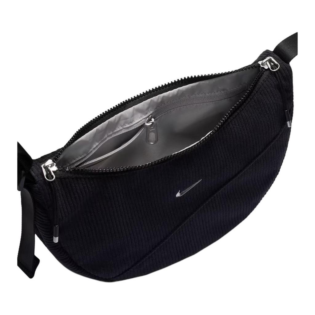 Nike Aura Solid Color Versatile Polyester Shoulder Bag Unisex Shoulder Bag Black IH2122010