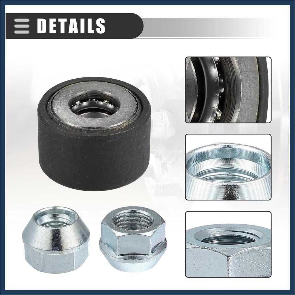 Universal Wheel Stud Installer Tool, Tire Stud Tool, M12x1.25 M12x1.5 M14x1.5, Iron, with 3/4" Hex Wheel Lug Nuts, Silver Tone, 1 Set Stylish Design