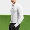 FILA Golf Series Solid Color Logo Pullover Long Sleeve Polo Shirt Men tops Jade-White A11M315204F-WT