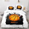 Boys Basketball Bedding Set 3D Ball Duvet Cover Full King For Teen Men Microfiber Sports Theme Game Comforter