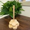 Wooden Yarn Holder Plum Blossom Wooden Spinning Yarn Holder for Wool Cotton Poly Blend