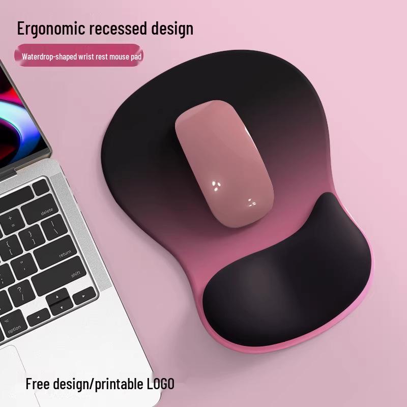 Ergonomic Gradient Silicone Wrist Rest Mouse Pad - Non-slip, Thickened Design