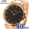 Daniel Wellington Iconic Link 40mm Rose Black Dial Men's Watch DW00100344