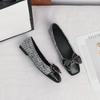 Women's Casual Ballet Flats Square Toe Ballerina Flats Shoes Comfortable Office Work Shoes With Bowknot Driving Flats for Women Non-Slip Dressy Shoes