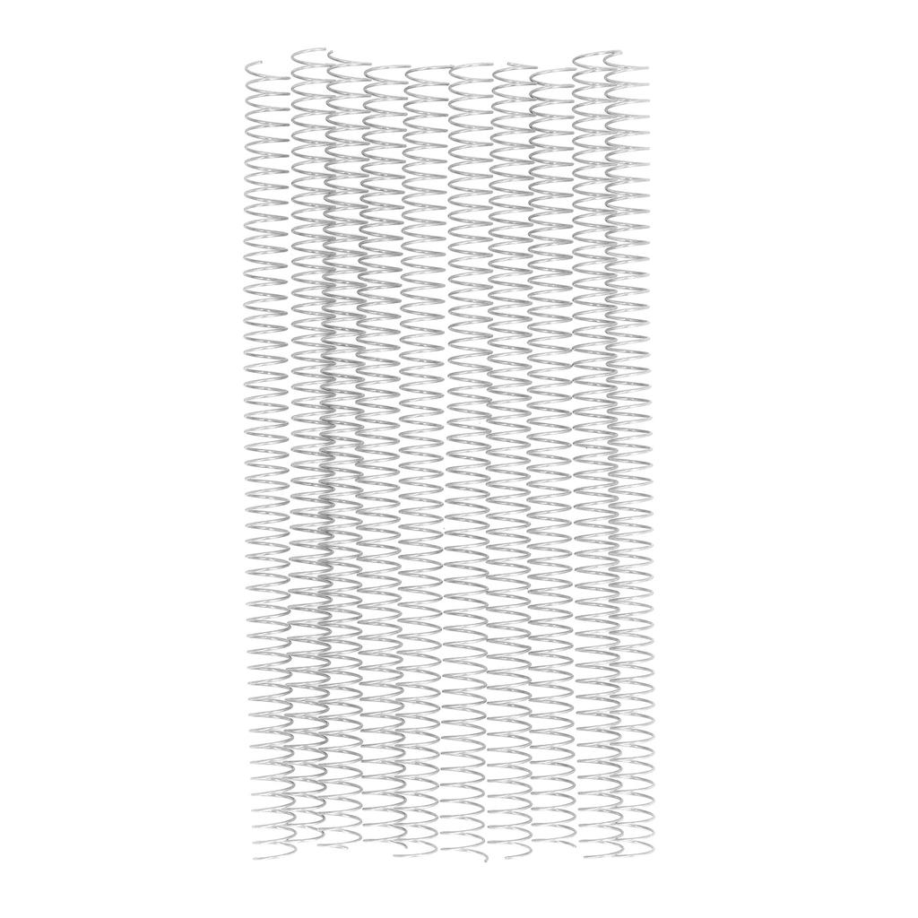 100 PCS Binding Spiral 16mm Diameter 48 Loop 4:1 Pitch 140 Sheet Capacity A4 Spiral Binding Coil Silver
