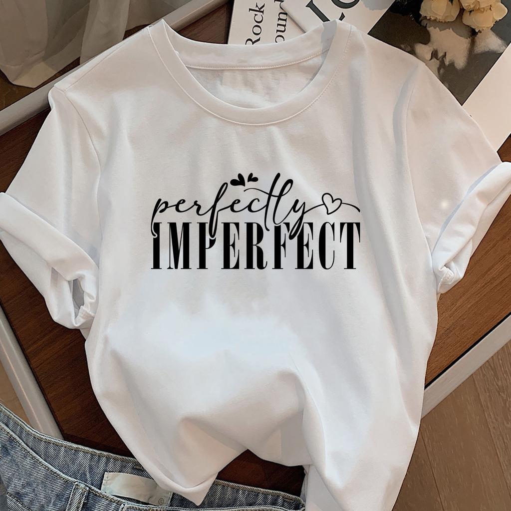 Perfectly Imperfect Tshirt Unisex T Shirt Imperfection Printed Slim Round Neck Short Sleeve Tshirt Cotton Short Sleeve Clothing