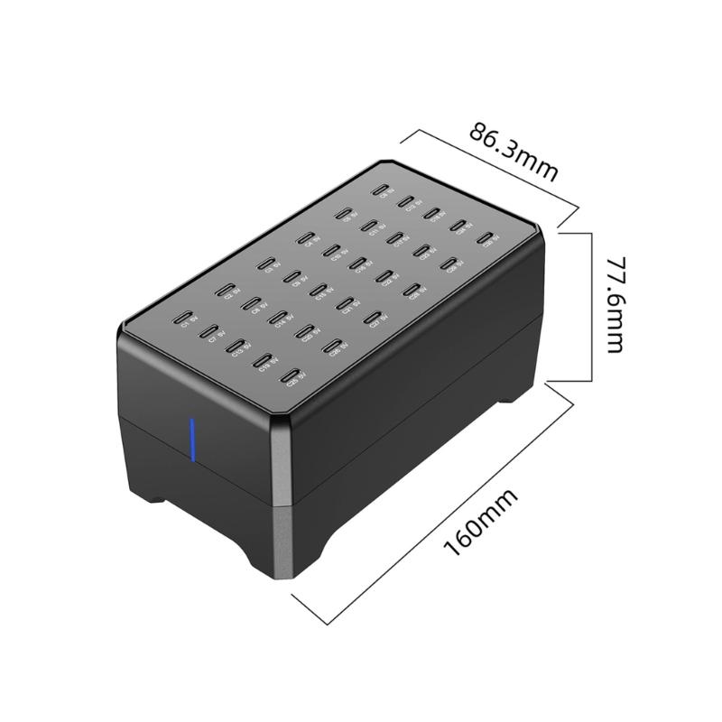 Big Capacity 30 Port Type C Charger Station Reliable Power Delivery For Phones Tablets And Other Electronics