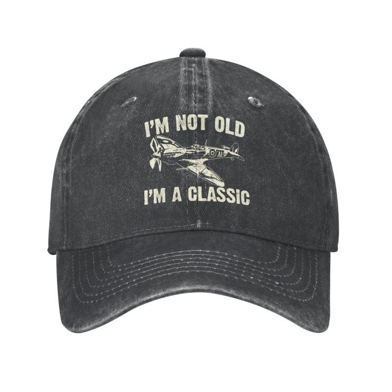 Cotton Airplane Aircraft Plane Spitfire Baseball Cap Custom Adjustable Unisex Supermarine Fighter Plane WW2 War Pilot Dad Hat Adjustable Cap& 8Y