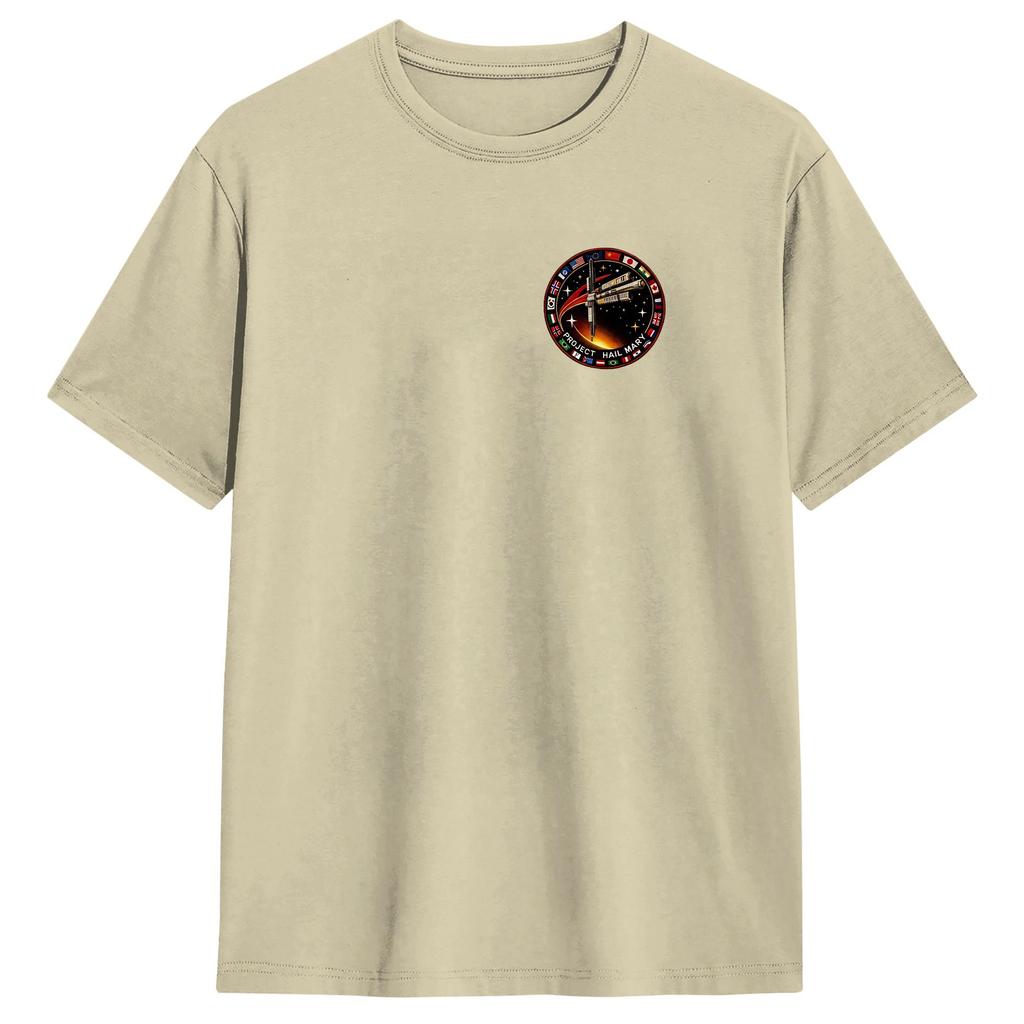 Project Hail Mary Space Mission Patch TShirt Summer 100 Cotton T Shirts For Male Design Tshirt Short Sleeve Awesome Top Tees