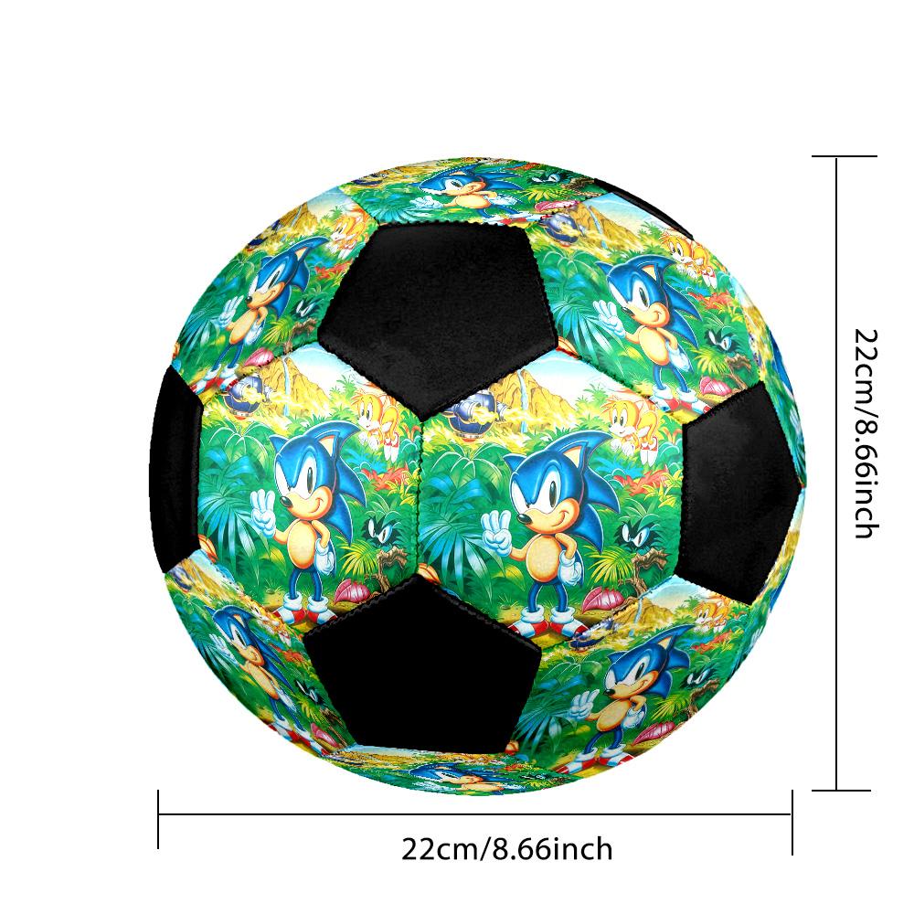 Sonic the Hedgehog2 Soccer Ball Colorful All Ages Machine Stitched PVC Competition Ready Durable High-Bounce.SIZE5