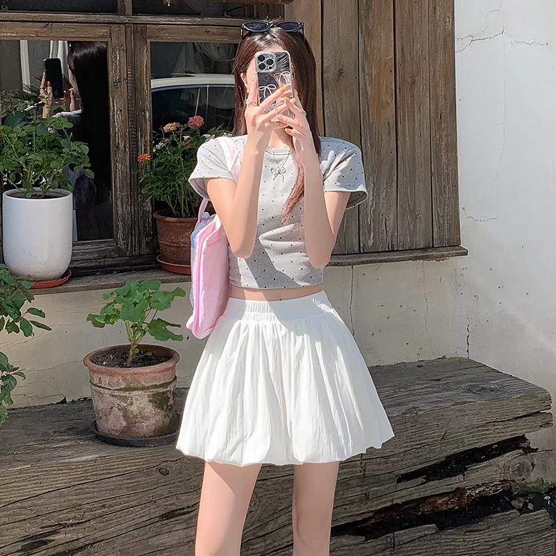 

2025 Spring/Autumn Women s High-Waisted Stylish Slimming Midi Skirt S білий