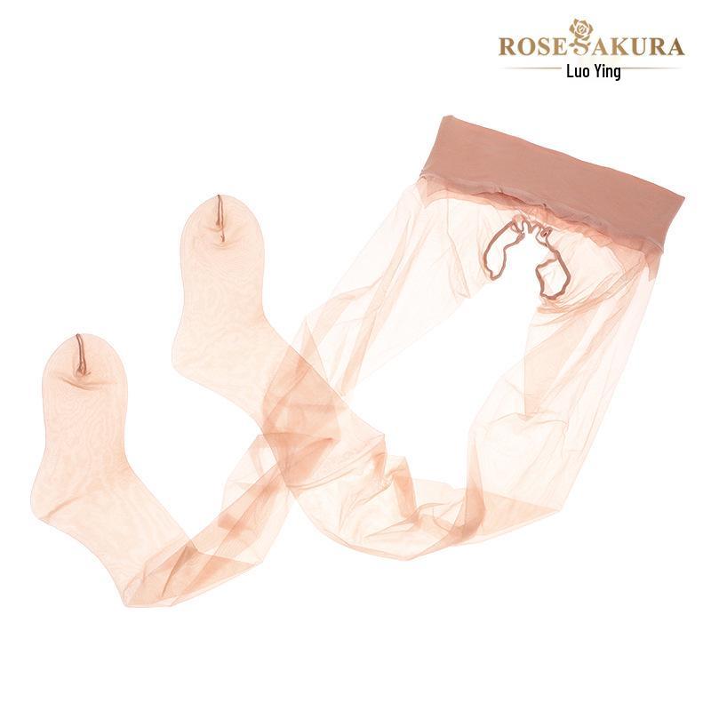 Luoying 360 Seamless Transparent Toe Ultra-Thin Open Crotch Pantyhose 7301 for Women
