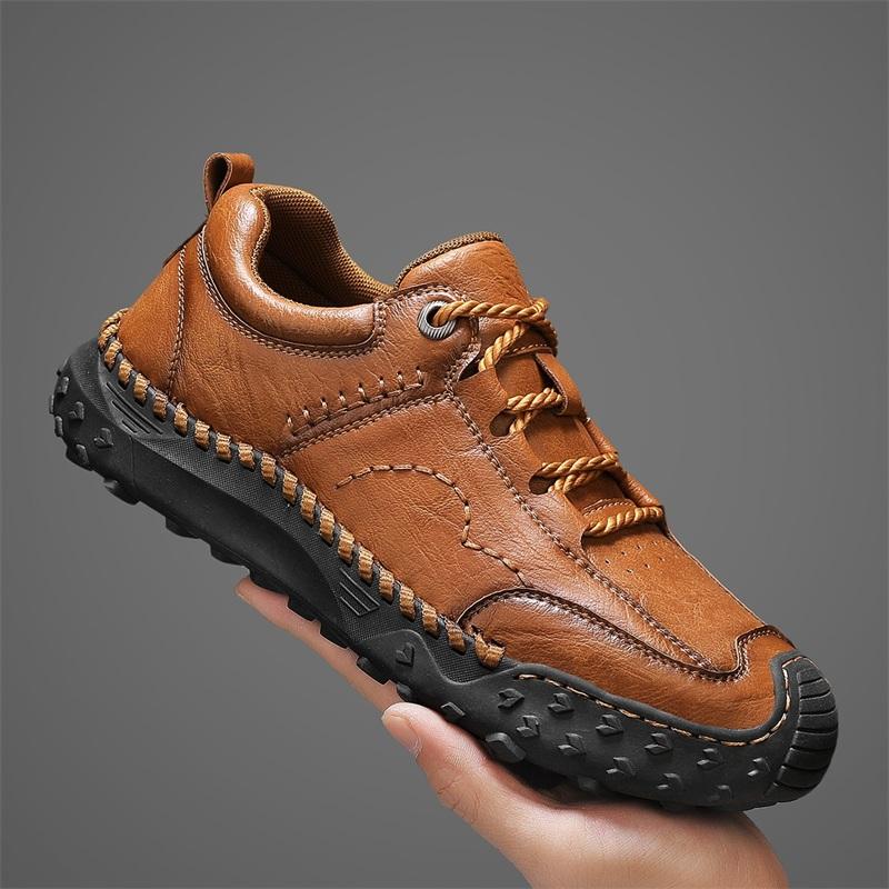 Men's Outdoor Casual Leather Shoes Retro Style Male Sneakers Adult Non-Slip Casual Desert Hiking Footwear Treking Shoes Trainers