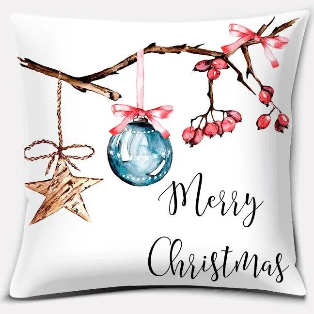 Christmas Decoration Series Pillow Gift Home Office Bedroom Sofa Car Cushion Cover