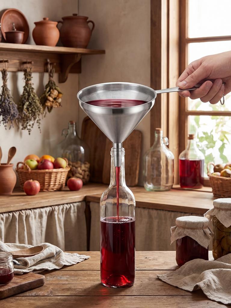 Small Funnels for Filling Bottles, 3 Pcs Stainless Steel Kitchen Funnel Set, Food Grade Mini Metal Funnel for Transferring Essen