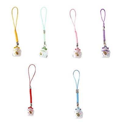 Φορητό Μενταγιόν Τηλεφώνου Τυχερή Γάτα Διάφορα Χρώματα Δαχτυλίδια Κλειδιών Τυχερή Γάτα Διακόσμηση Με Κουδουνάκια Για Θετική Ενέργεια