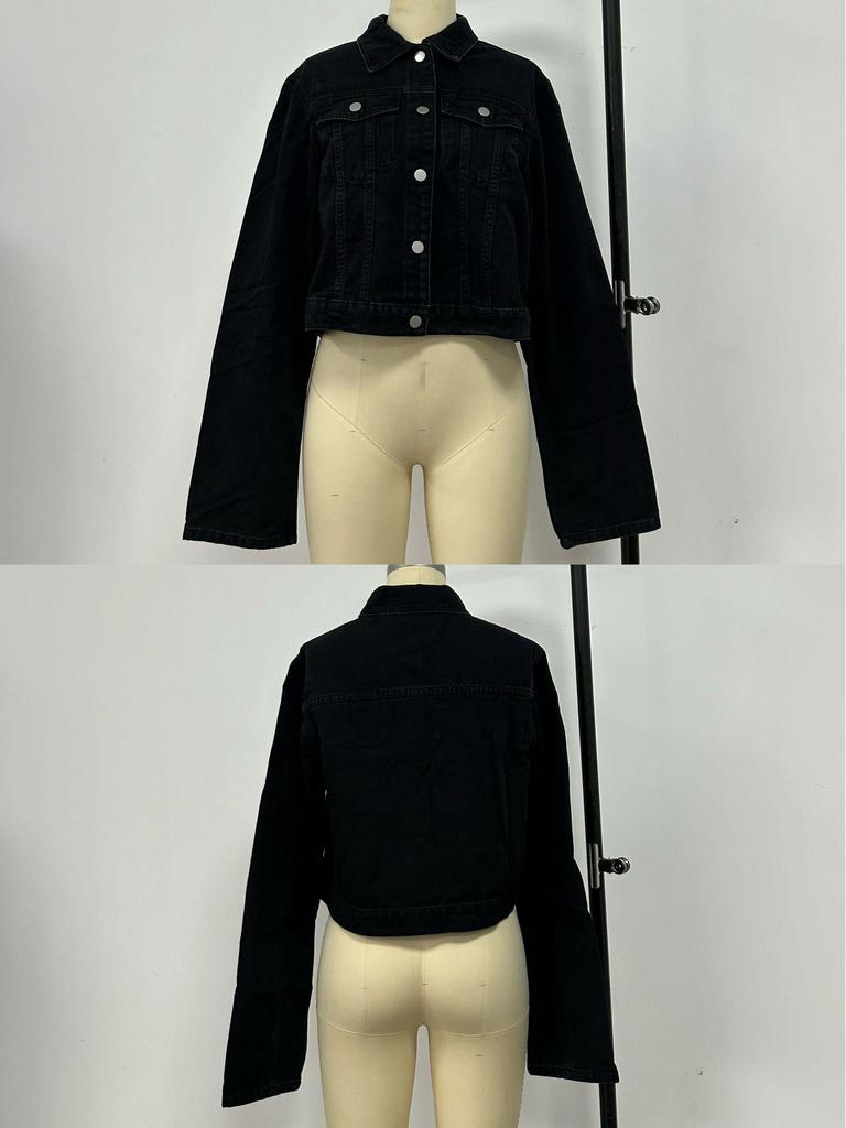 European Lapel Casual Women's Denim Jacket