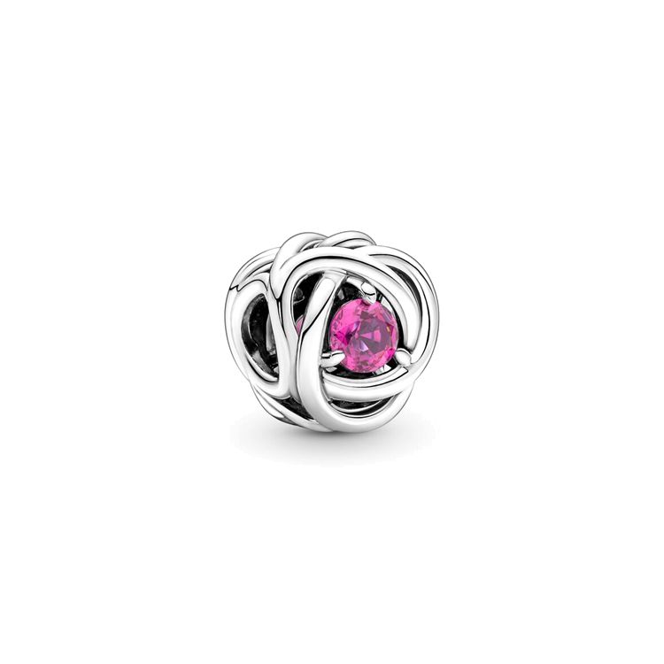 Pandora Moments Fashionable Versatile Eternal Loop 925 Silver Charm Women Charm 790065C05 Box,F,Silver