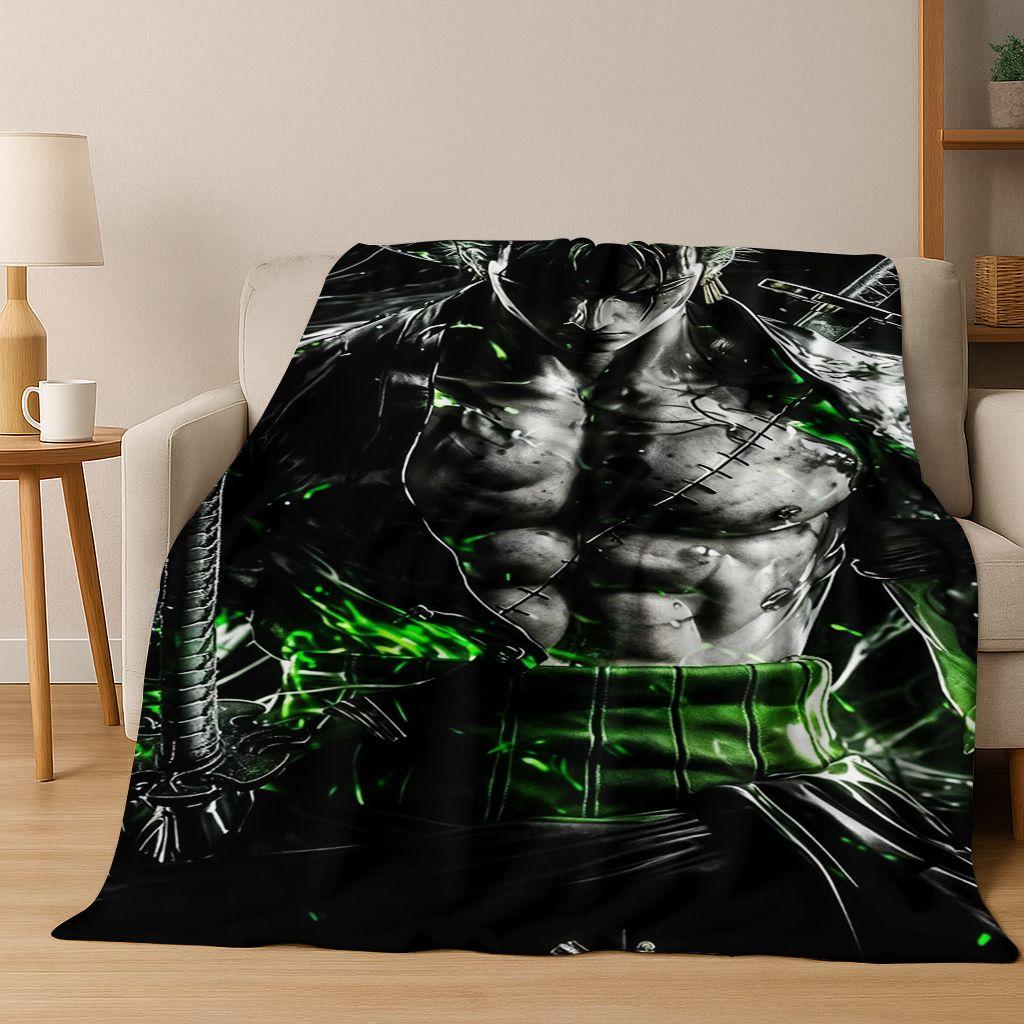 3D Japanischer Anime One PIECE-E Cartoon Flanelldecke Weiche Warme Überwurfdecke für Bett Schlafzimmer Wohnzimmer Reise Picknick Geschenk
