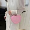 Yogodlns Fashion Spider Web Heart Shaped Shoulder Bag Women Chain Crossbody Bag Korean Personalized Mini Women's Handbag Lipstick Purse