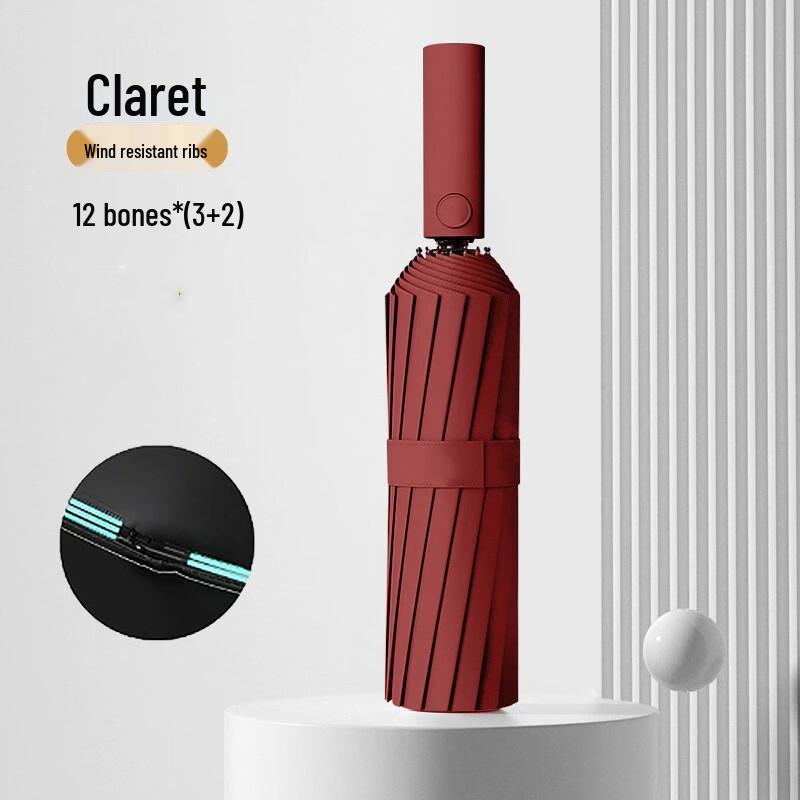 Tanqian 24-Rib Windproof Foldable Automatic Umbrella
