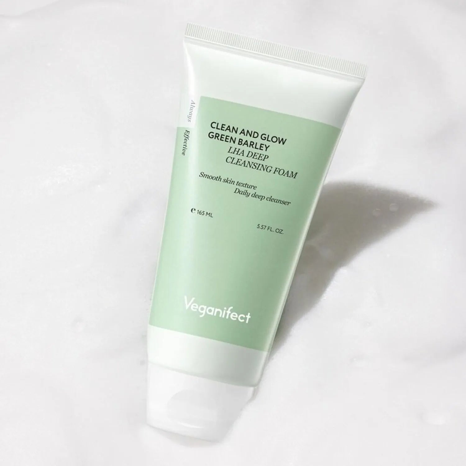 veganifect. Clean & Glow Green Barley LHA Deep Cleansing Foam 165ml 165ml
