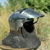 Medieval Roa Bascinet Helmet LARP Knight Armor Helmet With Chain Mail Steel Helmet With Visor Perfect LARP And Historical Reenactments