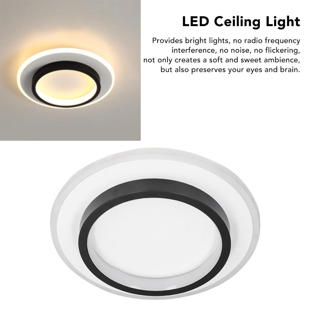 85-265V Wide Voltage LED Ceiling Light Black Finish Ceiling Lamp LED Flush Mount Light  Garage