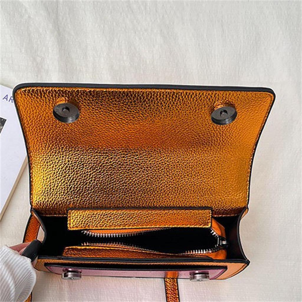Women's K-G Colorful Splicing Chain Bag Fashionable And Versatile Color Blocking Bag Single Shoulder Crossbody Bag