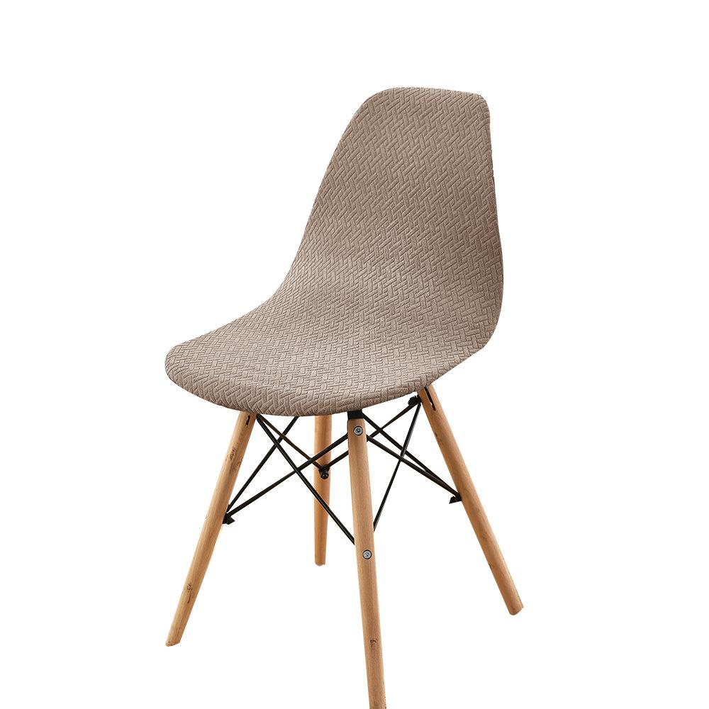 Gestrickter Köper T-Typ Wasserdichter Eames Schalenstuhlbezug Elastisch Rutschfest Einfarbig Zuhause Speziell geformter Stuhlbezug