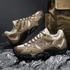 Fashion High Quality Fashion Leather Hiking Shoes Durable Outdoor Sport Men Trekking Leather Shoes Lace-Up Climbing Hunting Sneakers