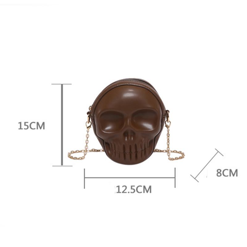 Y2K Casual Shoulder Bag Halloween Funny Lovely Devil Ghost Bag Ladies Bags Leather Zip Purse PU Handbags Women Crossbody Bags CLE